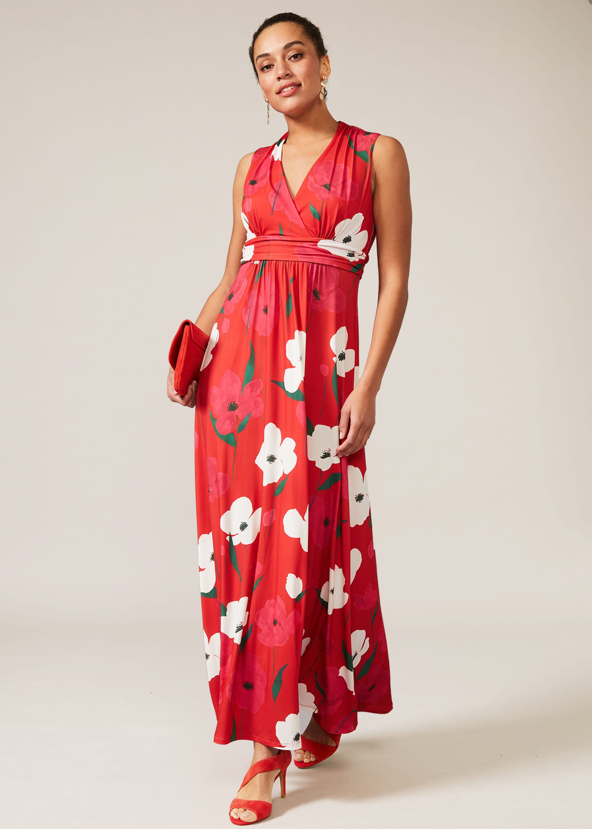 Lou-Poppy Floral Jersey Maxi Dress ...